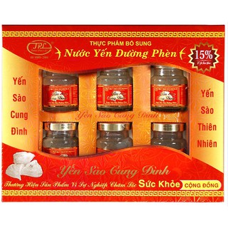 [ SALE TẾT] YẾN SÀO CUNG ĐÌNH - Yến sào đường phèn (Tổ yến 15%) /  Yến sào đường phèn 18% Tổ Yến - (6 hũ x 70ml)