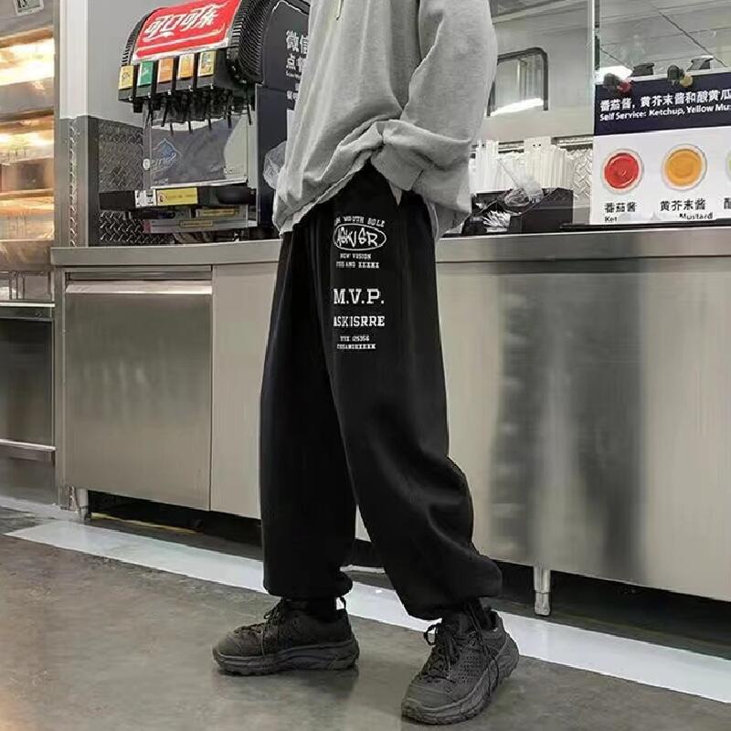 Quần ống rộng phong cách hiphop đường phố Hàn Quốc thời trang cho nam size M-5XL