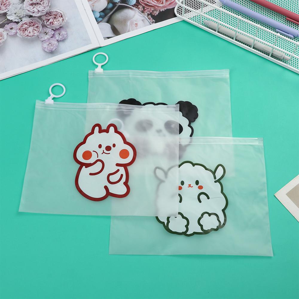 Túi Đựng Bút Bằng Nhựa Trong Suốt Đa Năng Có Khóa Kéo Tiện Dụng