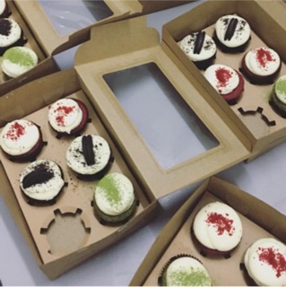 Hộp 6 cupcake giấy kraft