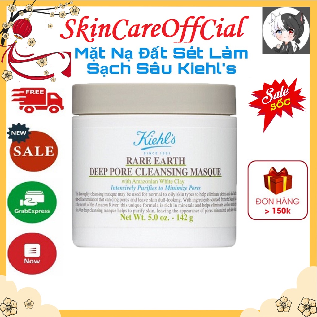 mặt nạ đất sét kiehl s - Làm Sạch Mụn Đầu Đen Và Làm Sạch Lỗ Chân Lông 142g / 125ml SkinCareOffcial