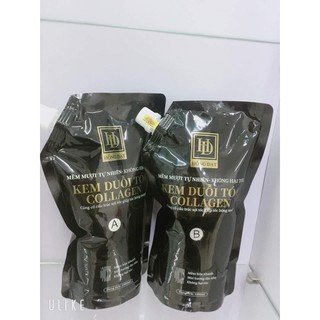 Kem ép duỗi tóc collagen hồng đạt HD 1000ml x2