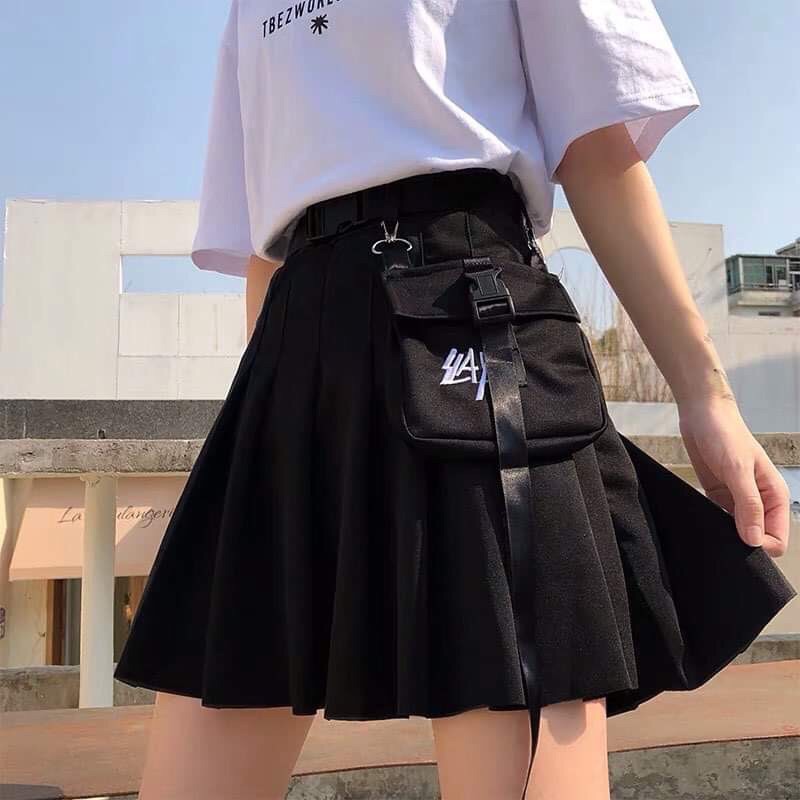 Chân váy khuy sạn túi hộp NT12