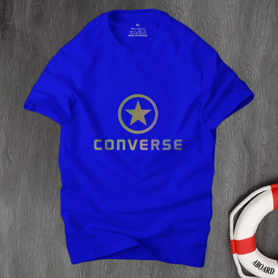 Áo thun nam cổ tròn conver phản quang 7 màu vải cotton dày dặn, co giãn, tay ngắn| ur sport