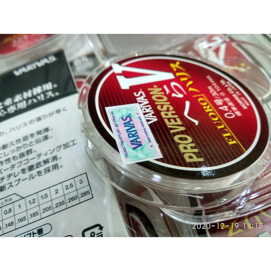 Dây Câu Cá Varivas Pro Version-V Hera  Fluorocarbon - 30m - Làm Thẻo Câu Tay