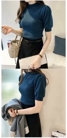 Áo len cộc tay nữ