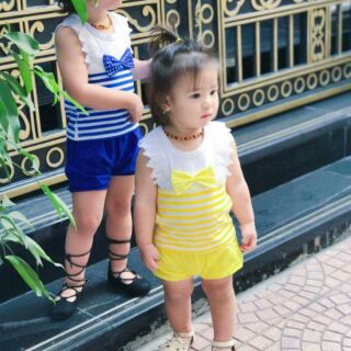Bộ cotton bé gái
