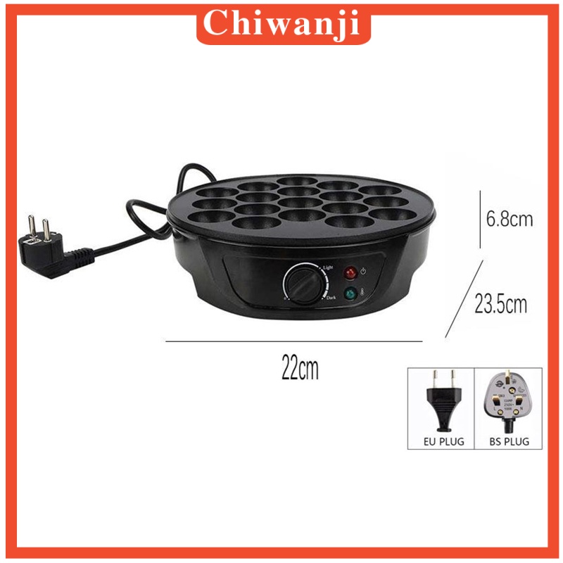 [Chiwanji] Máy làm chảo nấu ăn điện Takoyaki Tấm bóng 18 lỗ tại nhà