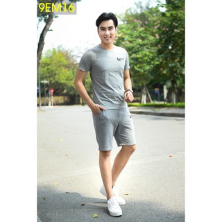 Bộ Hè Nam Mặc Nhà Chất Cotton CARDINA Dáng Thể Thao