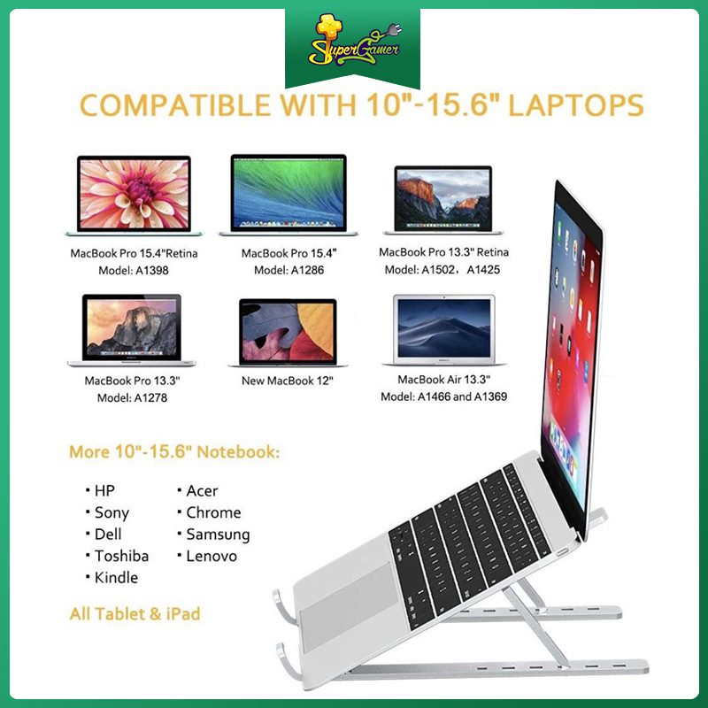 Giá Đỡ Laptop Bằng Nhôm Có Thể Gấp Gọn Tiện Lợi