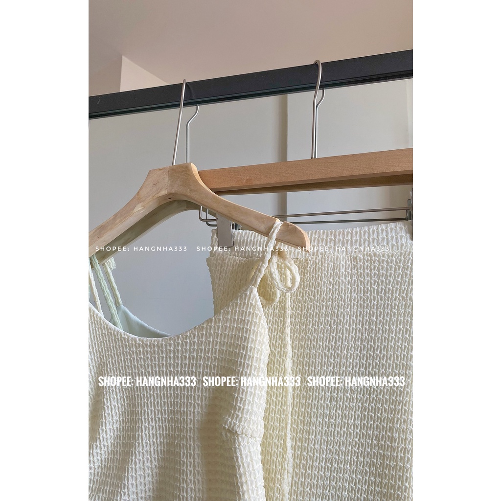 BACHHOAXINH || Set áo 2 dây cột + Chân váy đuôi cá xòe dài chất thun Xốp 2 LỚP cực xinh
