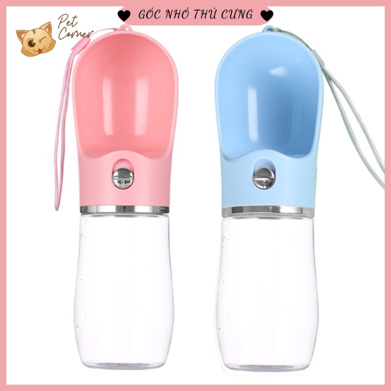 [Siêu gọn nhẹ] Bình nước cầm tay cho thú cưng 550ml (Bình nước di động mang đi du lịch cho chó mèo)