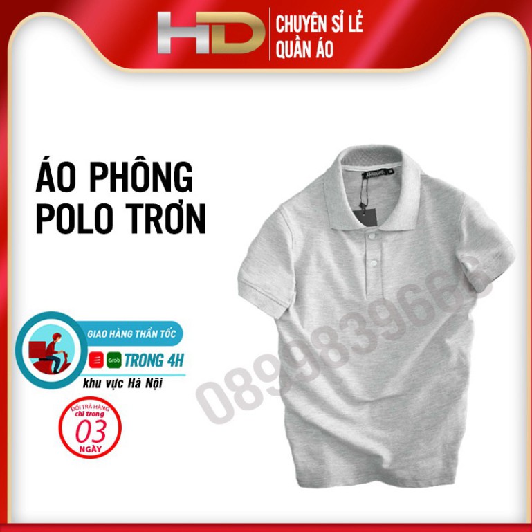 Áo phông polo nam trơn có cổ, áo polo vải cá sấu thời trang siêu đẹp