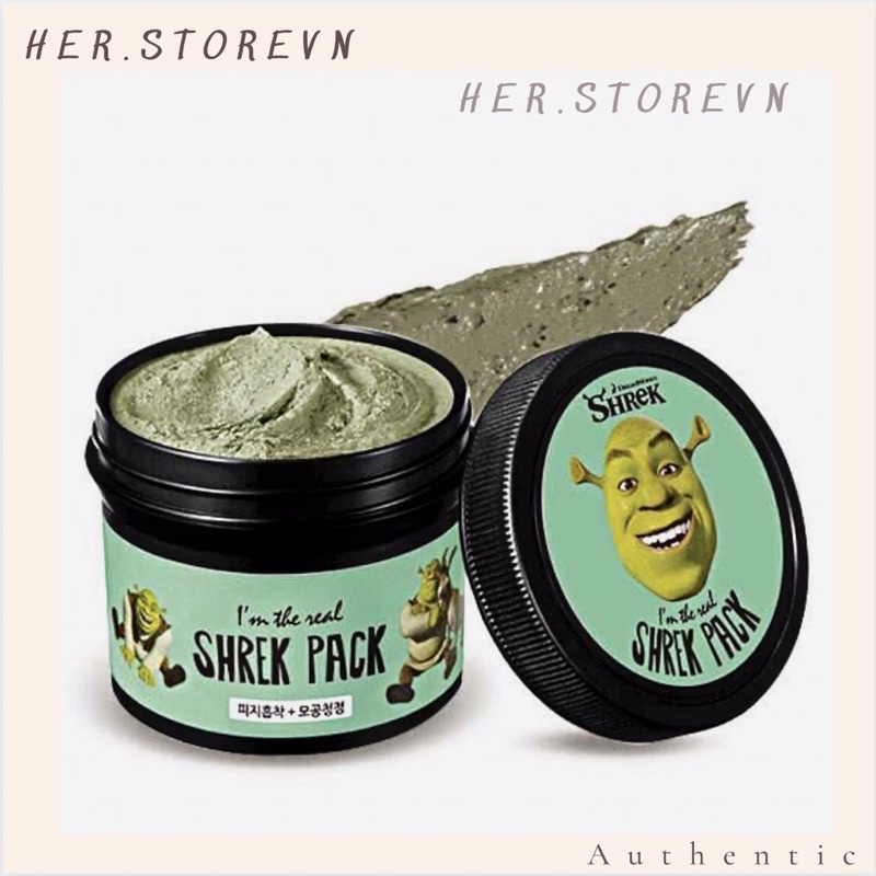 Mặt Nạ Đất Sét Bạc Hà Rau Má SHREK PACK Hàn Quốc 110gr - Chuyên Làm Sạch Mụn Cám, Mụn Đầu Đen, Bã Nhờn
