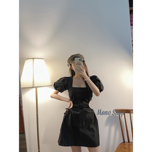 Váy hở eo rút dây, váy khoét eo cổ vuông hở lưng (ảnh thật/sẵn) | BigBuy360 - bigbuy360.vn