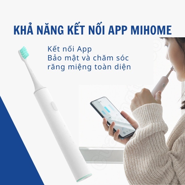 Bàn chải điện xiaomi Mijia T500,T300,T100-Chống nước tuyệt đối-Pin siêu trâu-Kết nối qua App Mihome