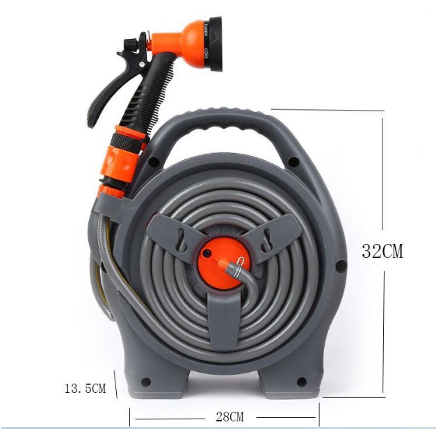 Bộ Vòi Cuộn 12m Tưới Cây, Rửa Xe Kèm Đầu Vòi 6 Chế Độ. Hàng Chính Hãng JESSE.