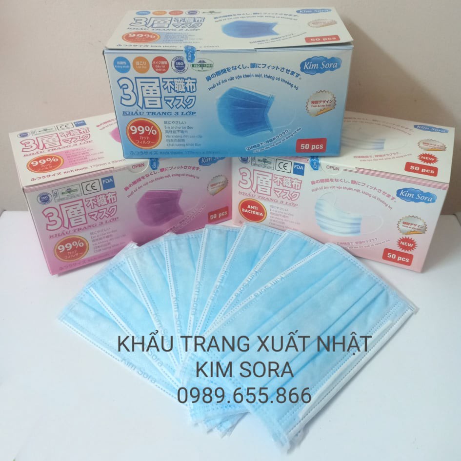 Khẩu trang y tế xuất Nhật Kim Sora (Hộp 50 cái)