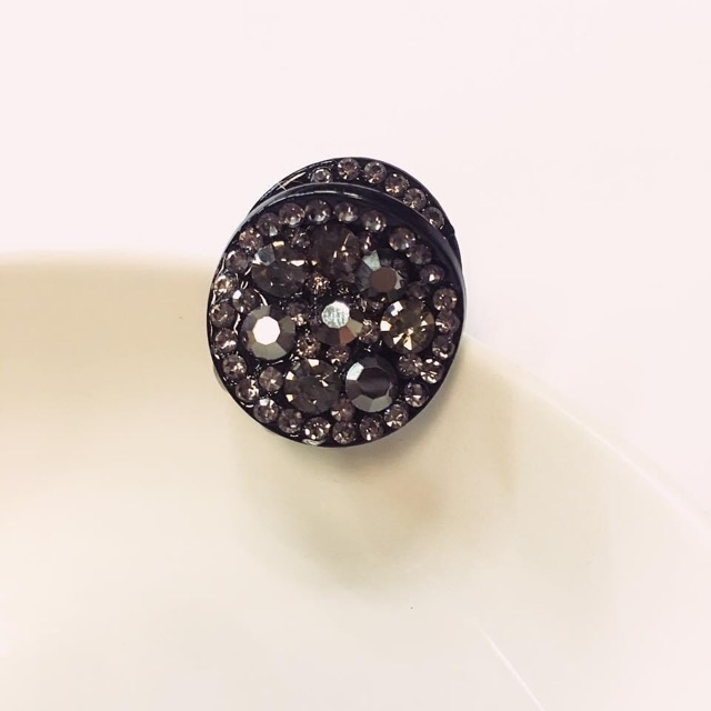 *kẹp tóc càng cua đính đá hình ovan(CTTQAI,5.G5.D5)