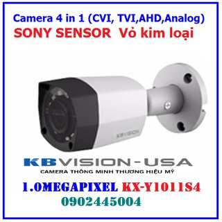 Camera 4 trong 1 KBVISION 1.0MP KX-Y1011S4, chip SONY, hồng ngoại nhìn đêm 20m, bảo hành 2 năm