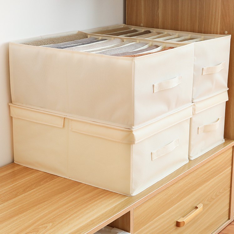 Hộp đựng quần áo túi vải đựng quần áo chia ngăn sắp xếp tủ đồ gọn gàng vải oxford cao cấp GATAHOUSE