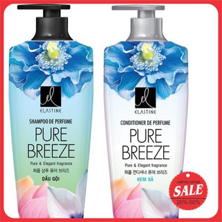 Combo Dầu Gội Elastine Pure Breeze 600g + Dầu Xả Elastine Pure Breeze 600g