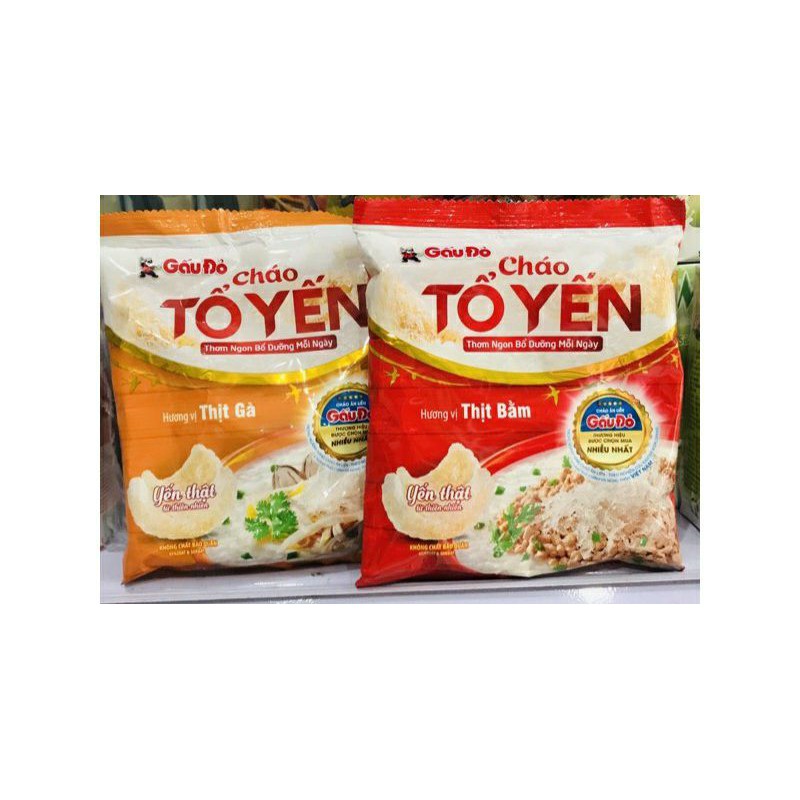 Cháo tổ yến Gấu đỏ vị thịt bằm vị gà