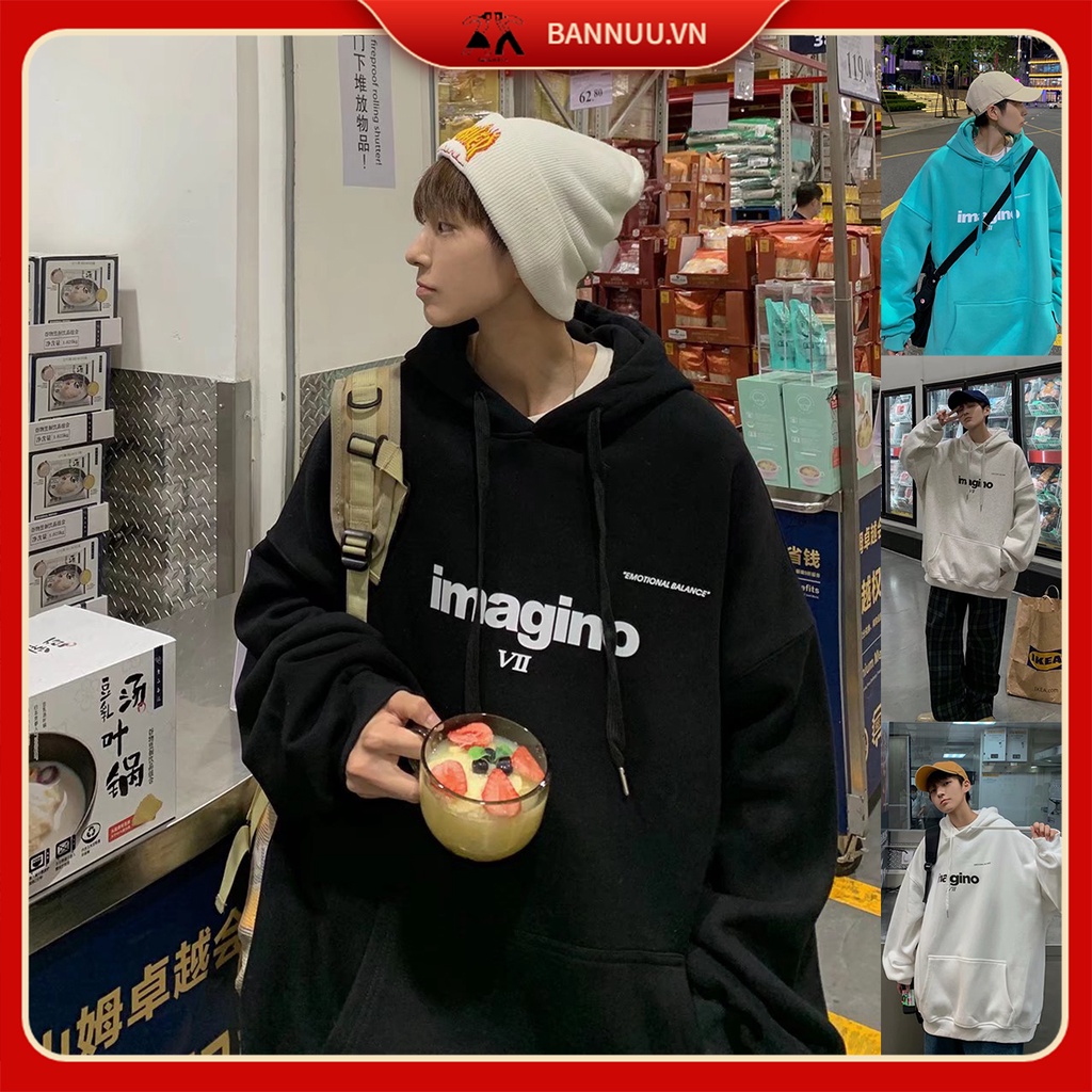 Áo Hoodie Unisex Nam Nữ Đều Mặc Được Chất Liệu Áo hoodie nam Nỉ Bông Dày phong cách Hàn Quốc from rộng thời trang SweatShirts
