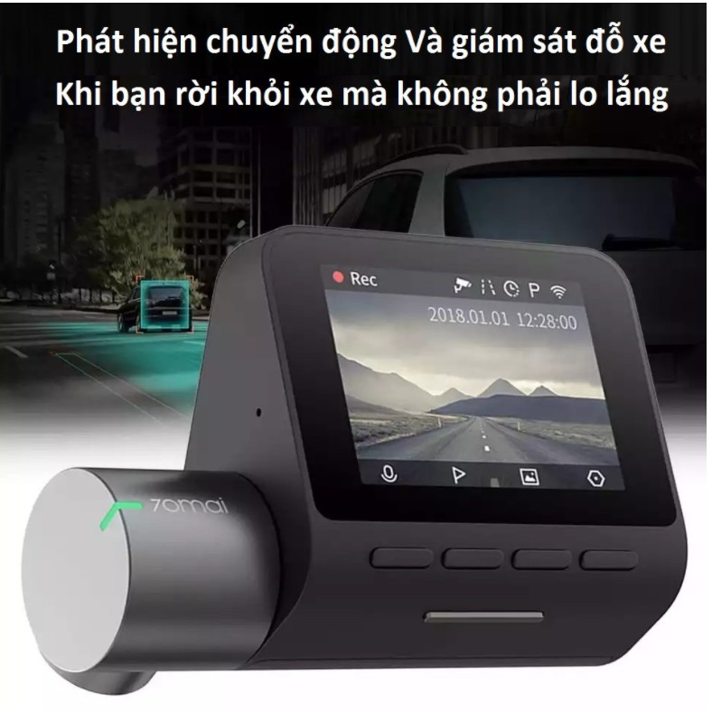 Camera Hành Trình cho Xe hơi XIAOMI 70mai Dash Camera Pro quay Video có màn hình giám sát oto kết nối app