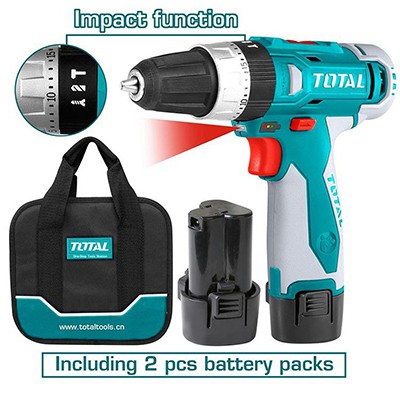 Máy khoan pin 3 chức năng 12V TOTAL TIDLI228120