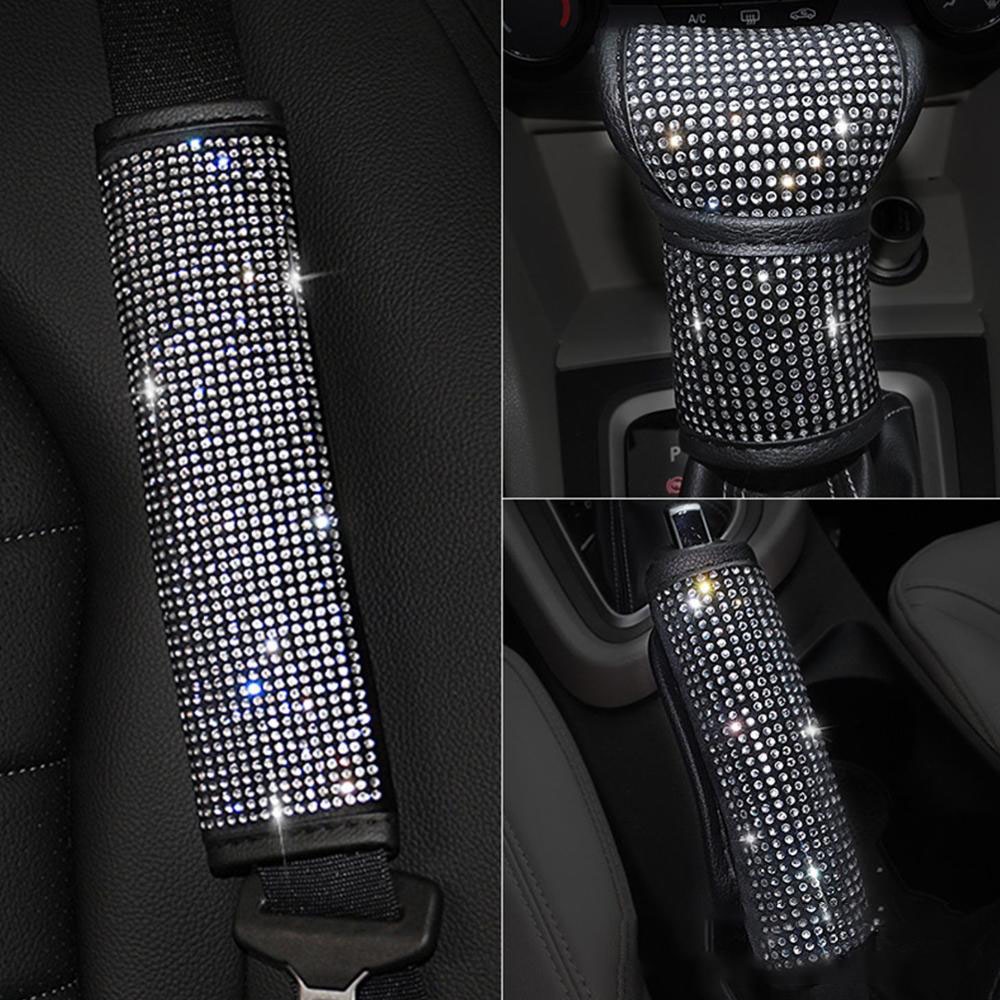 Vỏ bọc cần gạt số xe hơi đính kim cương giả