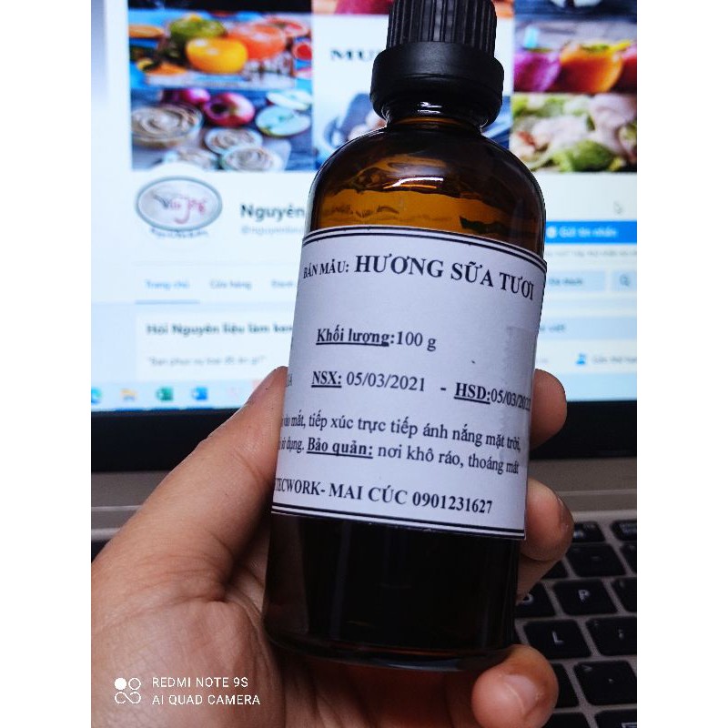 HƯƠNG SỮA TƯƠI-milk flavor 100g 3772