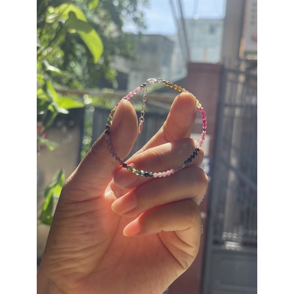 Vòng tay tourmaline đa sắc