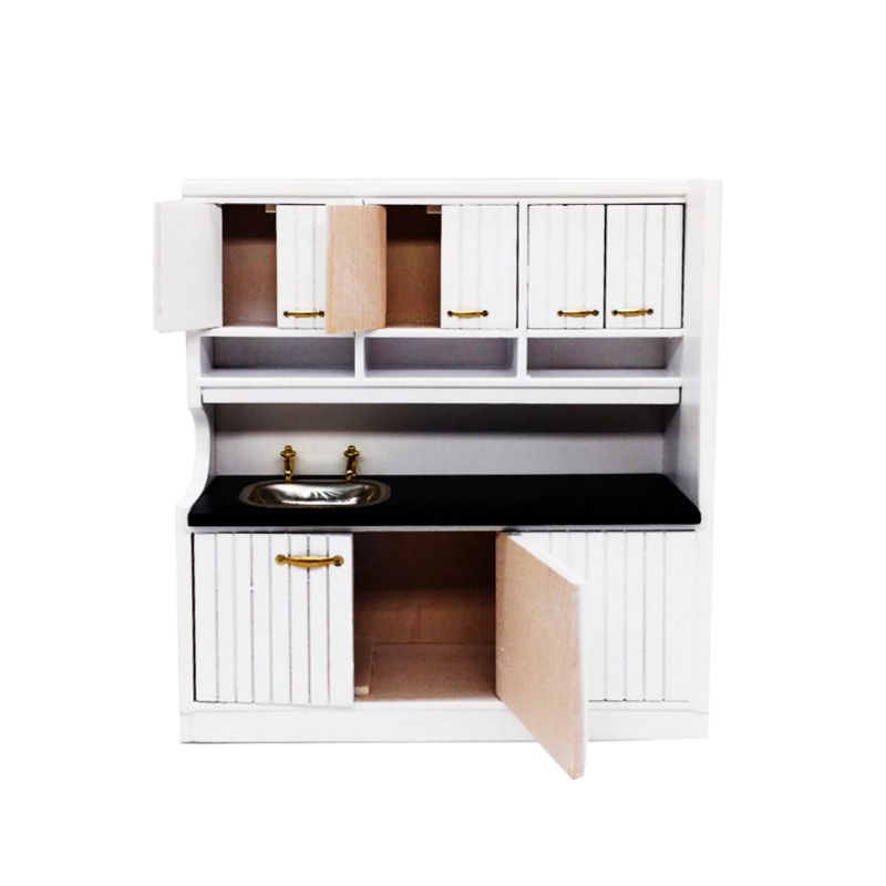 Mô Hình Tủ Bếp Mini Tỉ Lệ 1 / 12 Độc Đáo Trang Trí Nhà Búp Bê