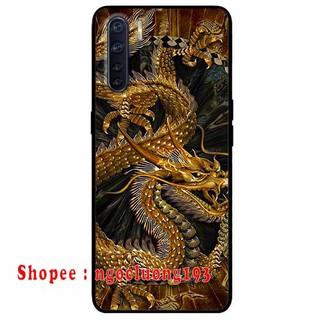 Ốp Lưng Dành Cho Oppo A91 - Reno 3 Rồng Nền Đen
