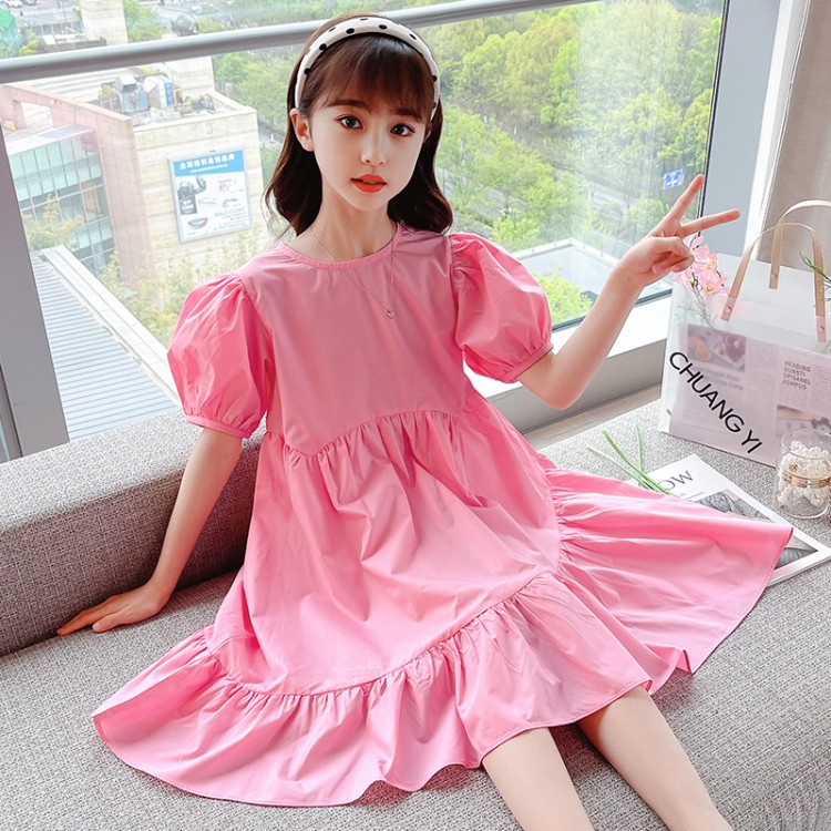 Váy hè bé gái lớn xòe hồng đẹp. Size đại đầm trẻ em 5, 6, 7, 8, 10, 11, 12 , 13, 14, 15, 16, 17 tuổi - Set mẹ con