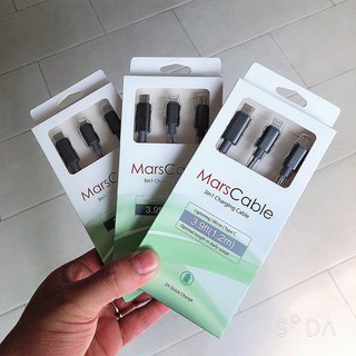 Cáp sạc 3 đầu SIÊU BỀN 3in1 Charging Cable tương thích Lightning – Micro USB – USB Type C
