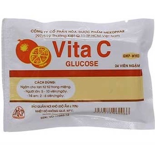 Combo 10 kẹo ngậm vita c - kẹo cam tuổi thơ vitamin c - gói 24 viên