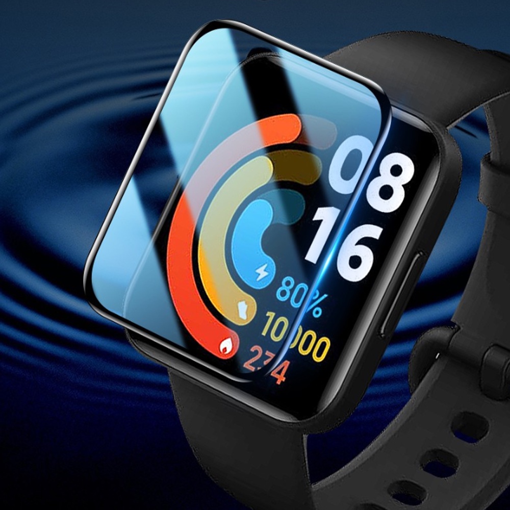 Kính Cường Lực 3D Viền Cong Chuyên Dụng Cho Đồng Hồ Thông Minh Xiaomi redmi Watch 2 POCO