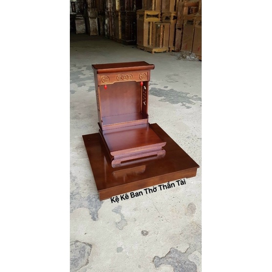 Bộ đồ thờ thần tài men rạn rồng vàng viền xanh