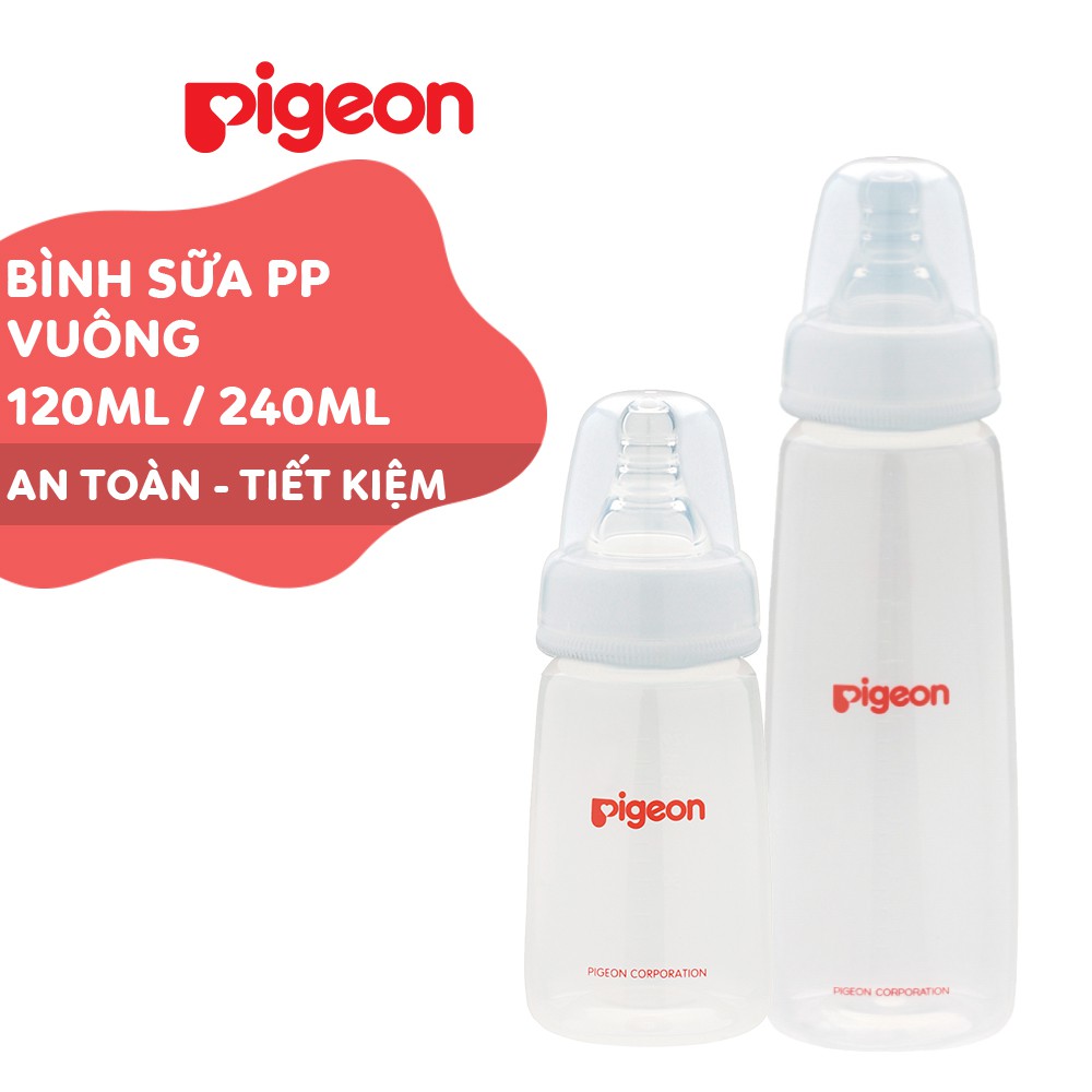 Bình Sữa PP Vuông Pigeon Flexible 120ml 240ml