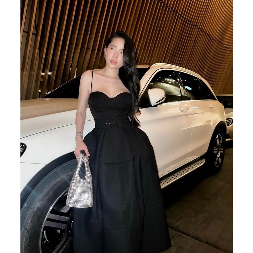 LINH CAVALI- Váy 2s xốp kèm belt 2 màu