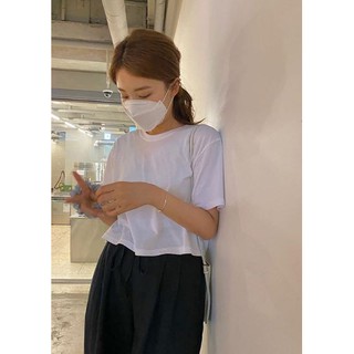 ÁO KIỂU CROPTOP CỔ TRÒN THUN LỤA FORM RỘNG