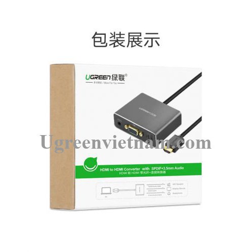 Cáp chuyển HDMI to VGA tích hợp Audio, cổng quang SPDIF Ugreen 40282