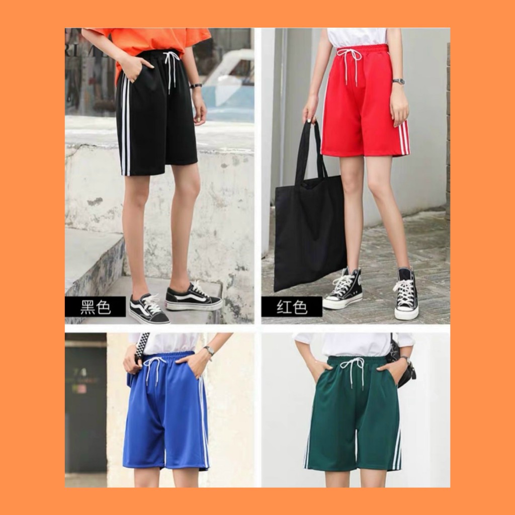 Quần Đùi Kẻ Sọc Unisex / Quần Short Nữ Dáng Rộng 4 Màu | BigBuy360 - bigbuy360.vn