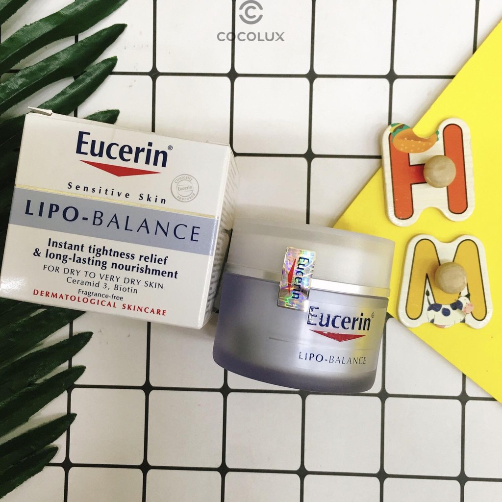 [CoCoLux]  Kem Dưỡng Ẩm Eucerin Lipo Balance Cho Da Khô, Da Nhạy Cảm +VAT