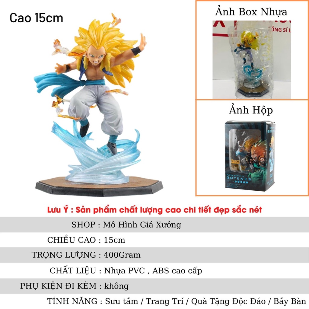 Mô hình Dragon Ball Gotenks Fzero hàng siêu chất cao 15cm , figure mô hình 7 viên ngọc rồng , mô hình giá xưởng