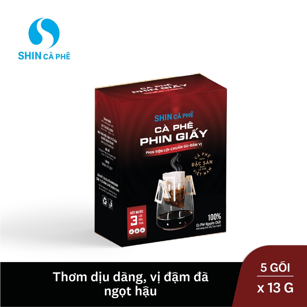 Shin cà phê phin giấy 65g đậm đà nguyên chất | BigBuy360 - bigbuy360.vn