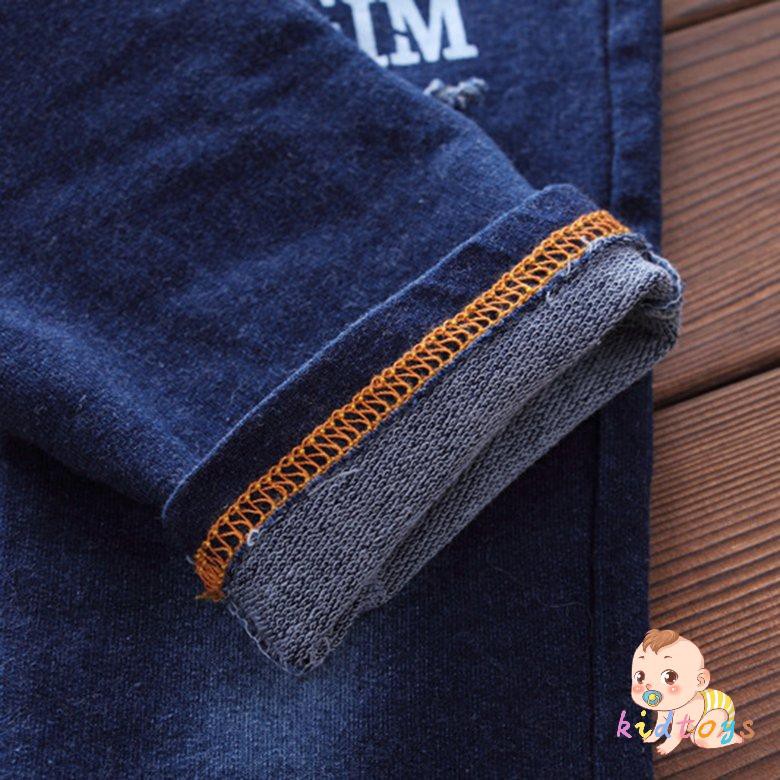 Bộ Quần Áo Denim Kiểu Cao Bồi Hàn Quốc Thời Trang Xuân Thu Cho Bé Trai