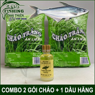 Combo 2 gói cháo gió nam, 1 chai dầu hăng kích thích cá ăn